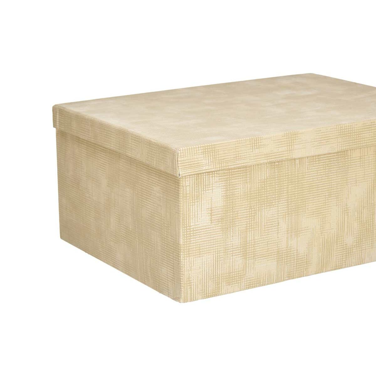 Set van opstapelbare opbergboxen Pincello Natuurlijk Karton Strepen (2 Stuks)